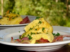 Scramble eggs- breakfast on your own deck